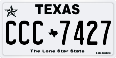 TX license plate CCC7427