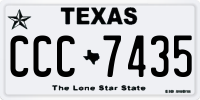 TX license plate CCC7435