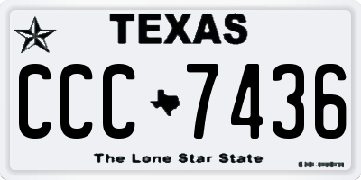 TX license plate CCC7436