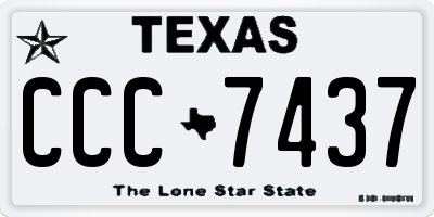 TX license plate CCC7437
