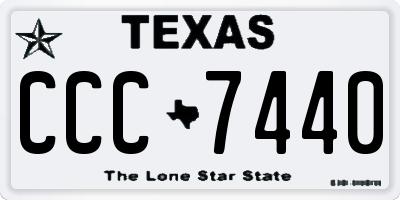 TX license plate CCC7440