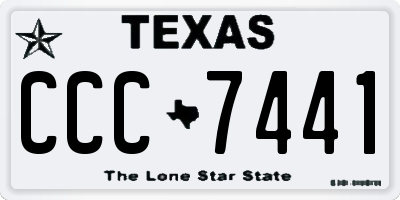 TX license plate CCC7441