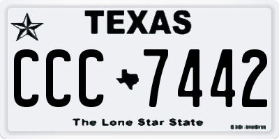 TX license plate CCC7442