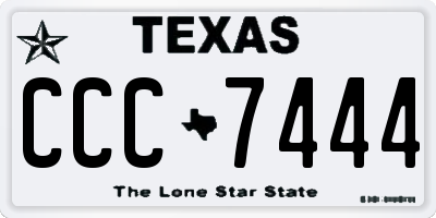 TX license plate CCC7444