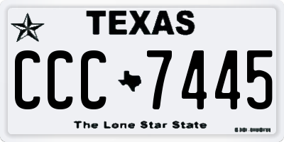 TX license plate CCC7445