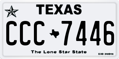 TX license plate CCC7446