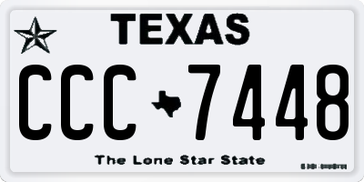 TX license plate CCC7448