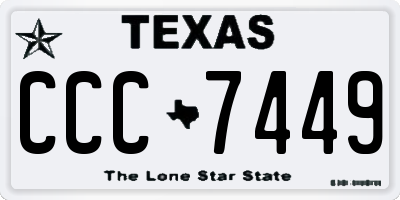 TX license plate CCC7449