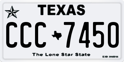 TX license plate CCC7450