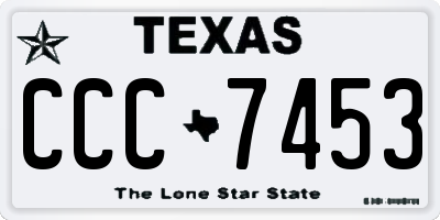 TX license plate CCC7453