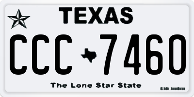 TX license plate CCC7460