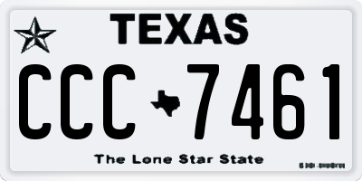 TX license plate CCC7461