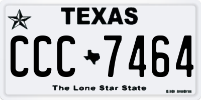 TX license plate CCC7464