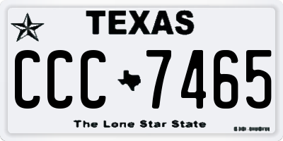 TX license plate CCC7465