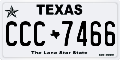 TX license plate CCC7466