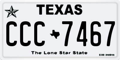 TX license plate CCC7467
