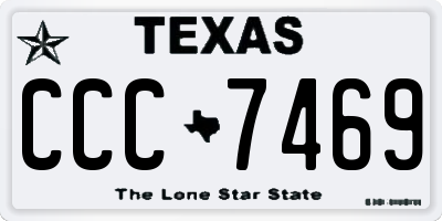 TX license plate CCC7469