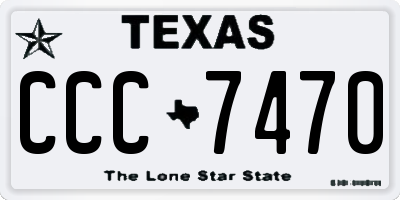 TX license plate CCC7470