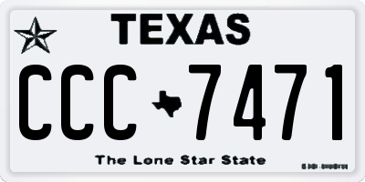 TX license plate CCC7471