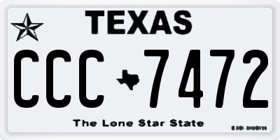 TX license plate CCC7472