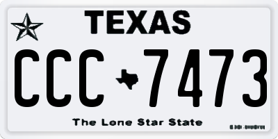 TX license plate CCC7473
