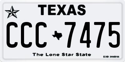 TX license plate CCC7475