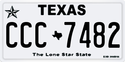 TX license plate CCC7482