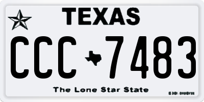 TX license plate CCC7483