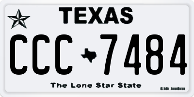 TX license plate CCC7484
