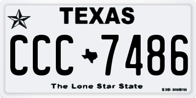 TX license plate CCC7486