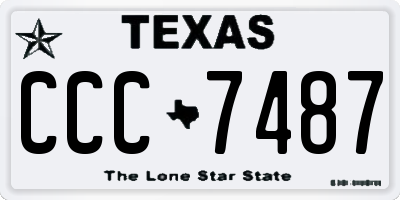 TX license plate CCC7487