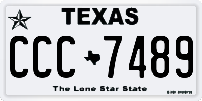 TX license plate CCC7489