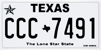 TX license plate CCC7491
