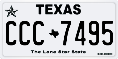 TX license plate CCC7495