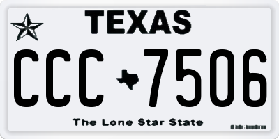 TX license plate CCC7506