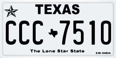 TX license plate CCC7510