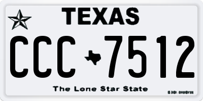 TX license plate CCC7512