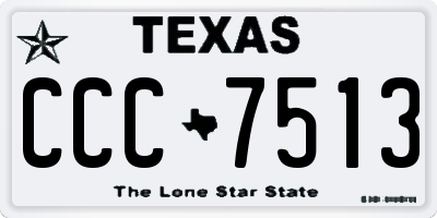 TX license plate CCC7513