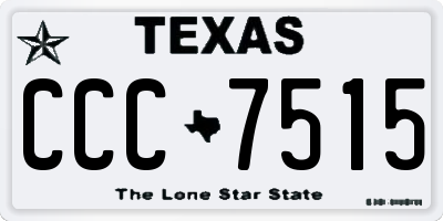 TX license plate CCC7515