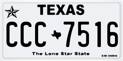 TX license plate CCC7516