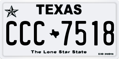 TX license plate CCC7518