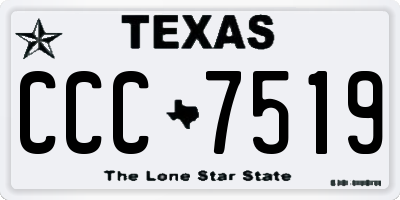 TX license plate CCC7519