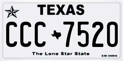 TX license plate CCC7520