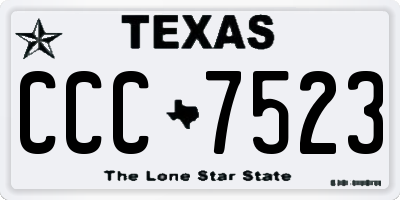 TX license plate CCC7523