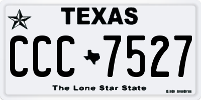 TX license plate CCC7527