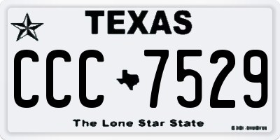 TX license plate CCC7529