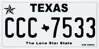 TX license plate CCC7533