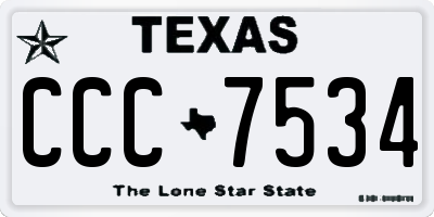 TX license plate CCC7534