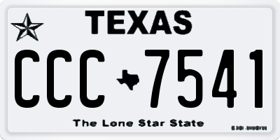 TX license plate CCC7541