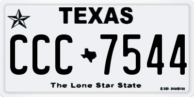 TX license plate CCC7544